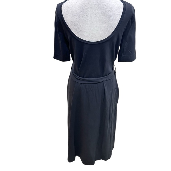 COS Black belted short sleeve Midi Dress pockets midweight size xs - Picture 7 of 10